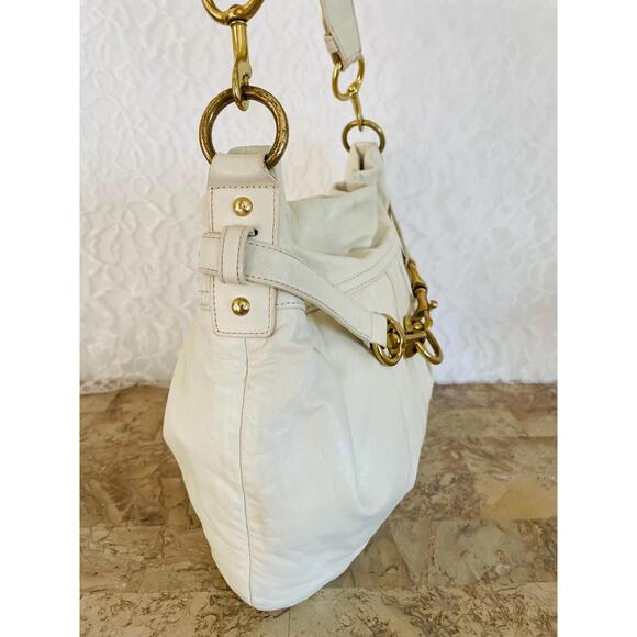 Authentic COACH Hampton white leather stitched Tote F10205 and wallet bundle - Picture 4 of 10